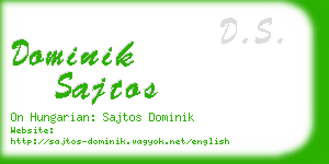 dominik sajtos business card